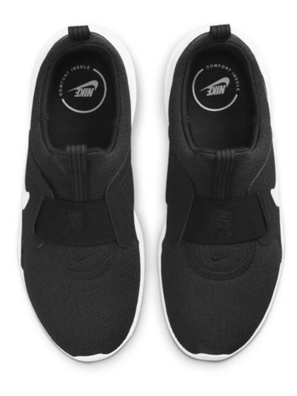 Nike Womens AD Comfort Slip-On Black & White Sneakers